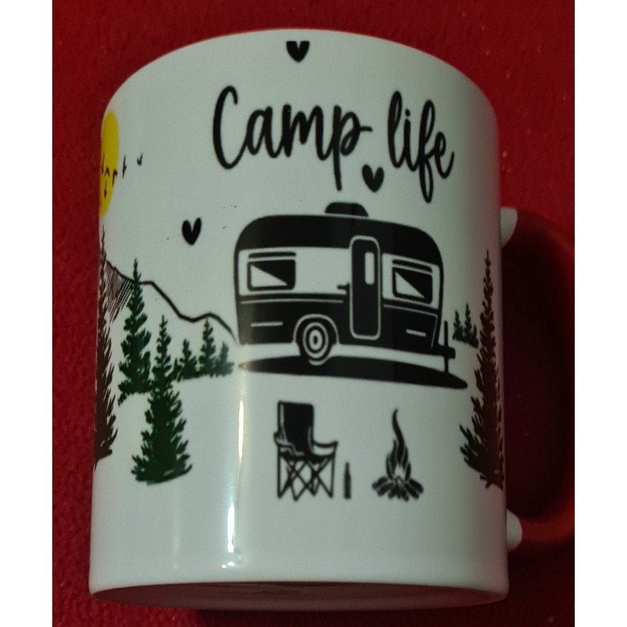 Keramiktasse mit Aufdruck "Camper Life"