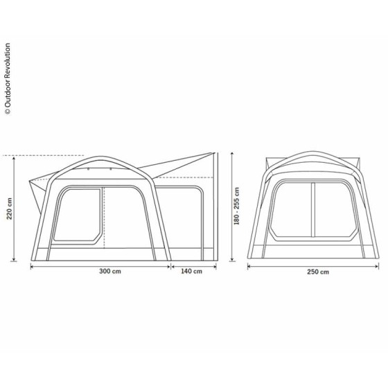 Heckzelt Movelite 1 Tail