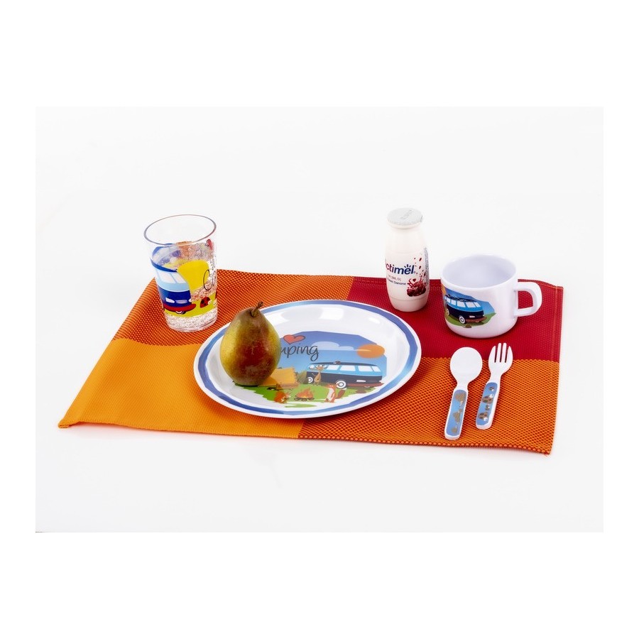 Camp4 Melamin Kindergeschirr-Set "WE LOVE CAMPING"5-tlg.